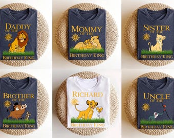 Custom Lion King First Birthday Shirt, Birthday Party Family Shirt, Disney Simba Birthday Boy Shirt, Birthday Family Matching Tee