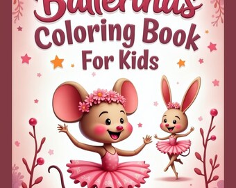 Bailarinas / Libro para colorear para niños - 10 páginas