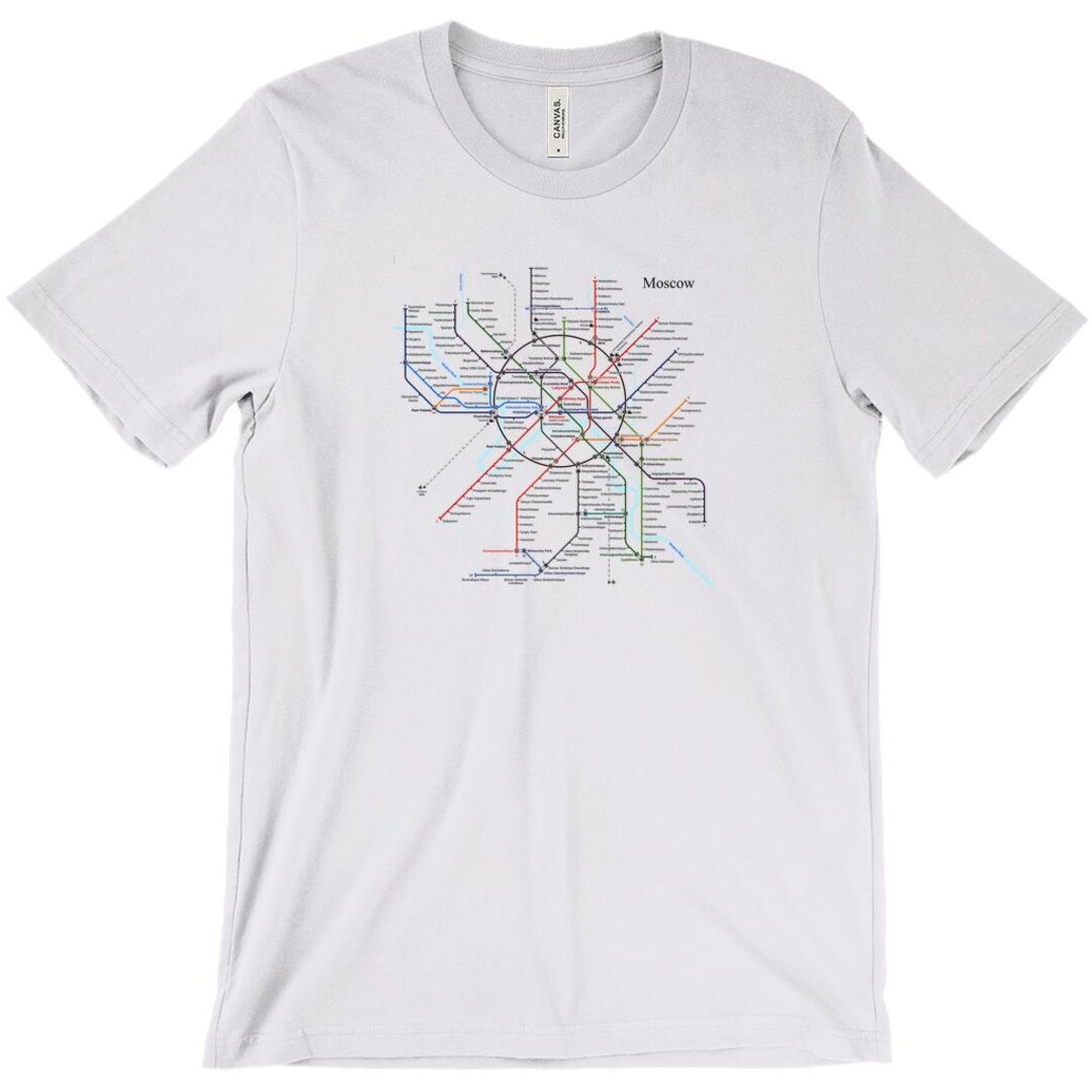 Tシャツ - モスクワ - 地下鉄 - 地図 - ユニセックス - Etsy 日本