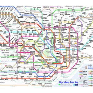 Tokyo - Map - Metro Map - Subway - Japan - Print - Poster