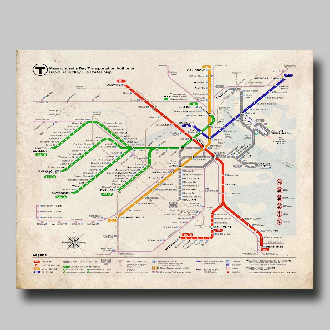 Boston Map Metro Map Print - Il 1080xN.3335762349 Gt2z 