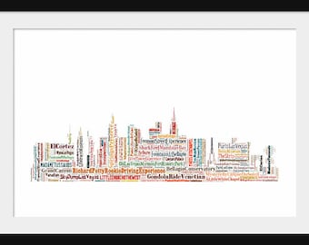 Las Vegas - Skyline Silhouette - Print Poster - Nevada