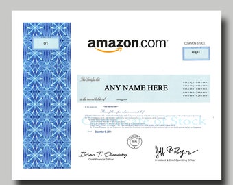 Amazon - Stock Certificate - Custom