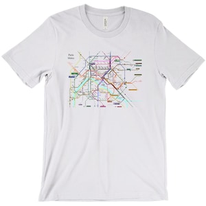 Paris - Plan du métro - T-shirts - Unisexe
