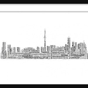 Toronto Canada Skyline Word Art Typography Print Poster