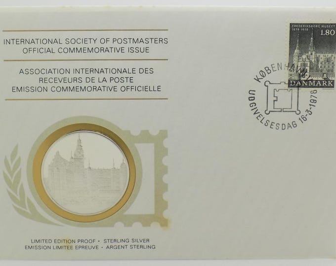 1978 Denmark Sterling Silver Medallic FDC: Frederiksborg Castle Proof