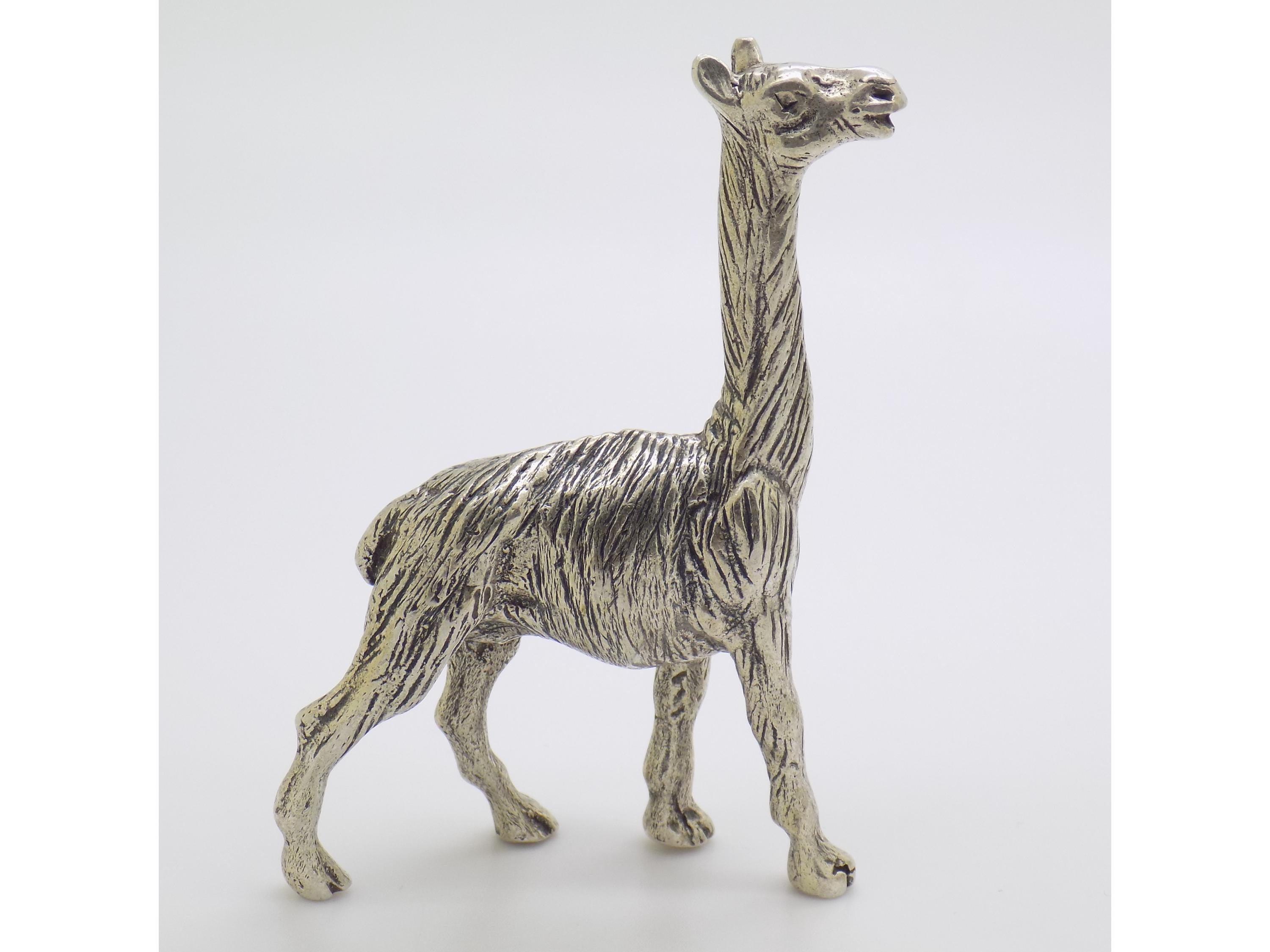 ラマ リャマ 置物 オブジェ 金属 シルバー 2点 レア希少 レトロ ビンテージ Vintage llama statue - Etsy 日本