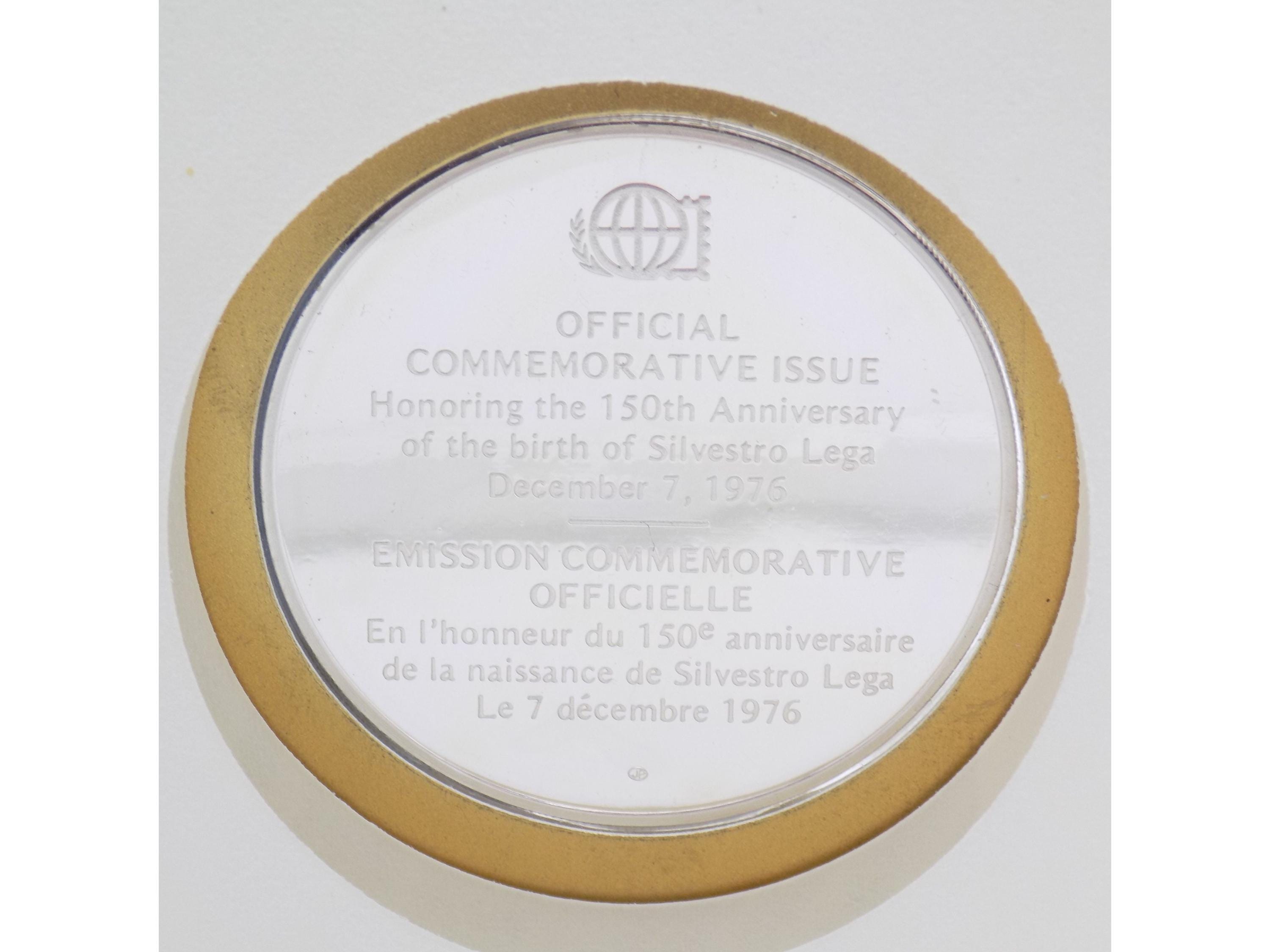 1976年 国際郵便局長協会 シルヴェストロ・レーガ生誕150周年記念