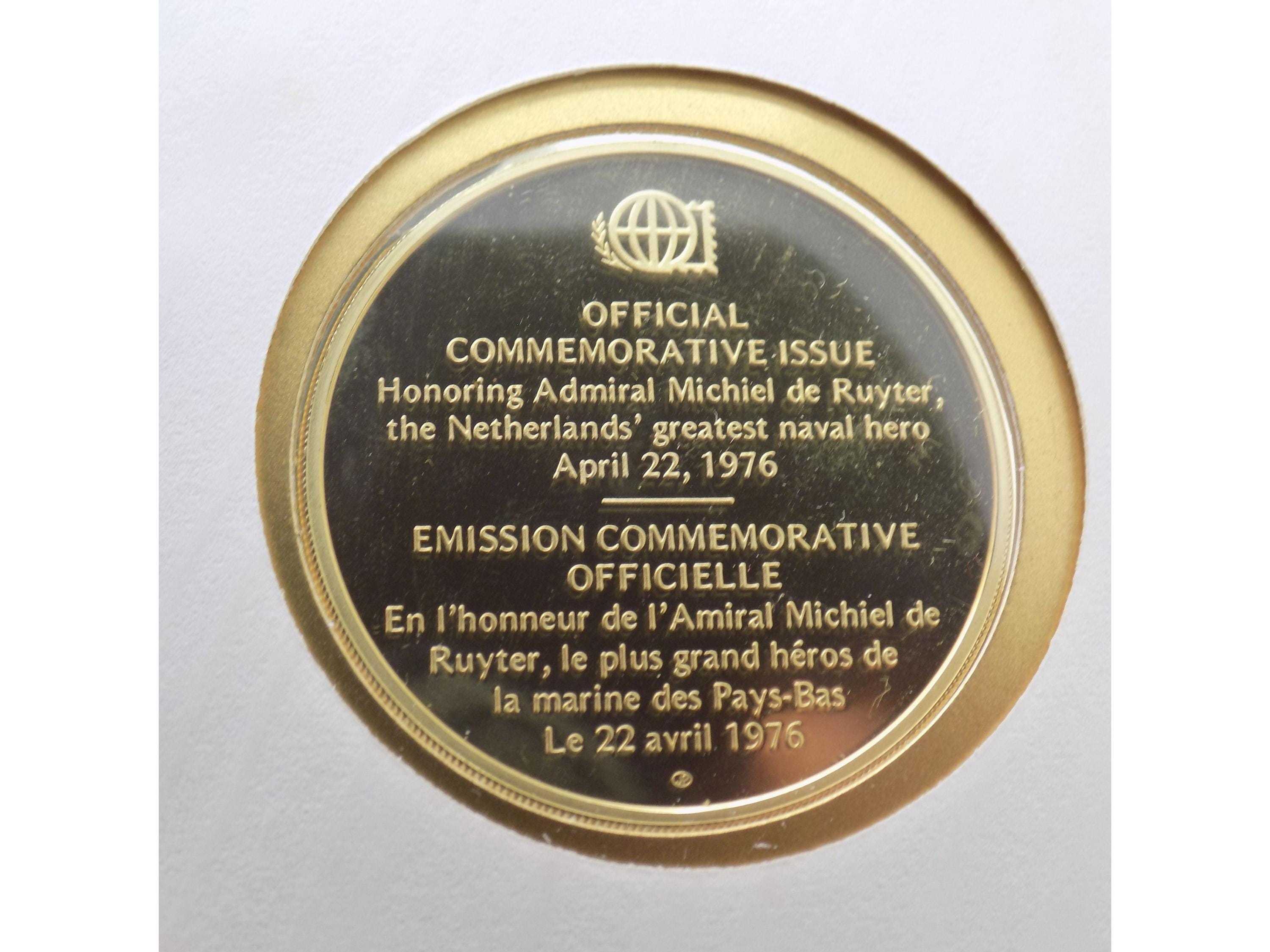 1976年 国際郵便局長協会 オランダ英雄 ミヒール・デ・ロイテル