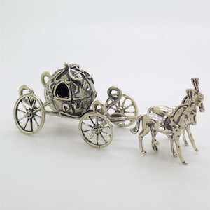 Silver925 ビンテージ ミニチュア 小物 馬車 ヨーロッパ 800 Silver Carriage - Etsy