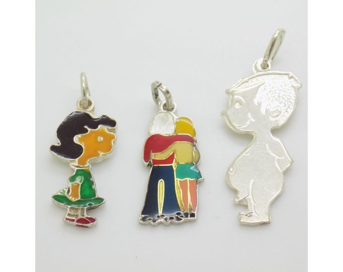 Vintage Italian Handmade Genuine Silver 925 and 800 Pendants 70s Collection Collectible Silver Jewellery Jewelry