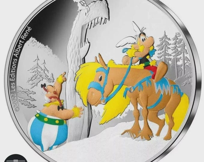 2022 France 10 Euros Asterix PURE 999 Silver Coin 3000 Mintage Silver Coin