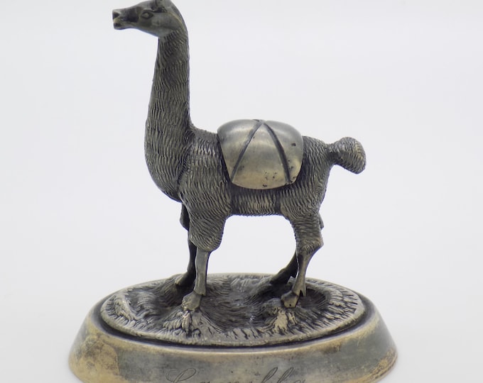1.8-oz. Vintage Peruvian Handmade Genuine Sterling 925 Silver Camusso Brand Llama Figurine