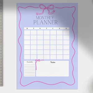Minimal Coquette Monthly Planner