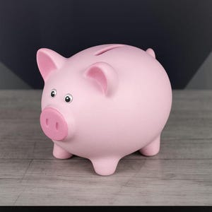 Alcancía personalizada para niños - Regalo personalizado para bebé - Linda alcancía rosa para niña - Regalo para baby shower - Alcancía para niños pequeños