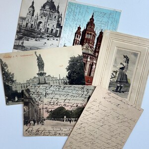 Oude gebruikte ansichtkaarten 1900–1910 • Antiek • Originelen met stempel & opschrift
