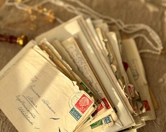 Vintage-Briefe mit Umschlag (1955–1960) – Handschriftliche Originale für Junk Journal, Collage & Nostalgie-Projekte