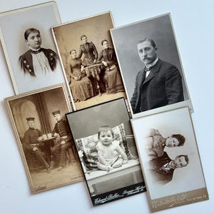 Fotos de tarjetas de gabinete antiguas – Victorianas – Tarjetas de gabinete vintage – Retratos antiguos para coleccionistas y registro de objetos antiguos