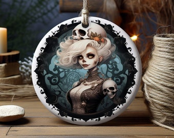 Halloween Tree Ornament | Spooky Tree | Halloween Christmas | Halloween Decorations | Catrina | day of the dead | Scary Halloween Wreath