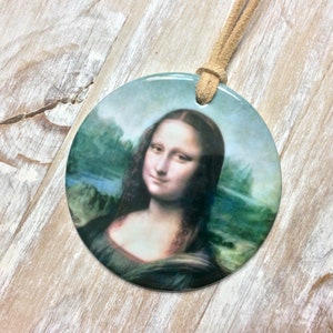 Mona Lisa Ornament | Famous Artist Leonardo Da Vinci Ornaments | Art Teacher Ornament Personalized | Da Vinci Painting | Gifts For Artists