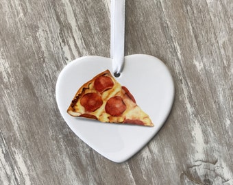 Pepperoni Pizza Slice Ornament Personalized | Pizza Valentine Ornament | Italian Food Ornament | Pizza Chef gift | Pizza and pajamas