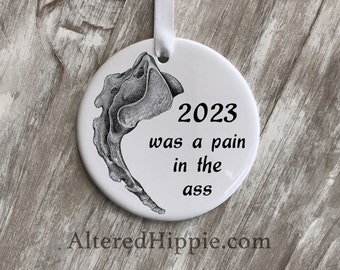 Broken Butt Bone Coccyx Ornament 2023 was a pain in the Ass | Anatomy Ornament Personalized | Orthopedic Doctor Surgeon Thank you gift