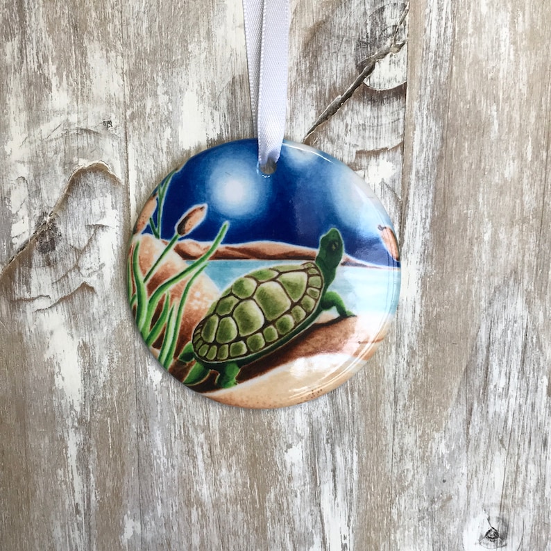 Turtle Christmas Tree Ornament Personalized Turtle Christmas Etsy