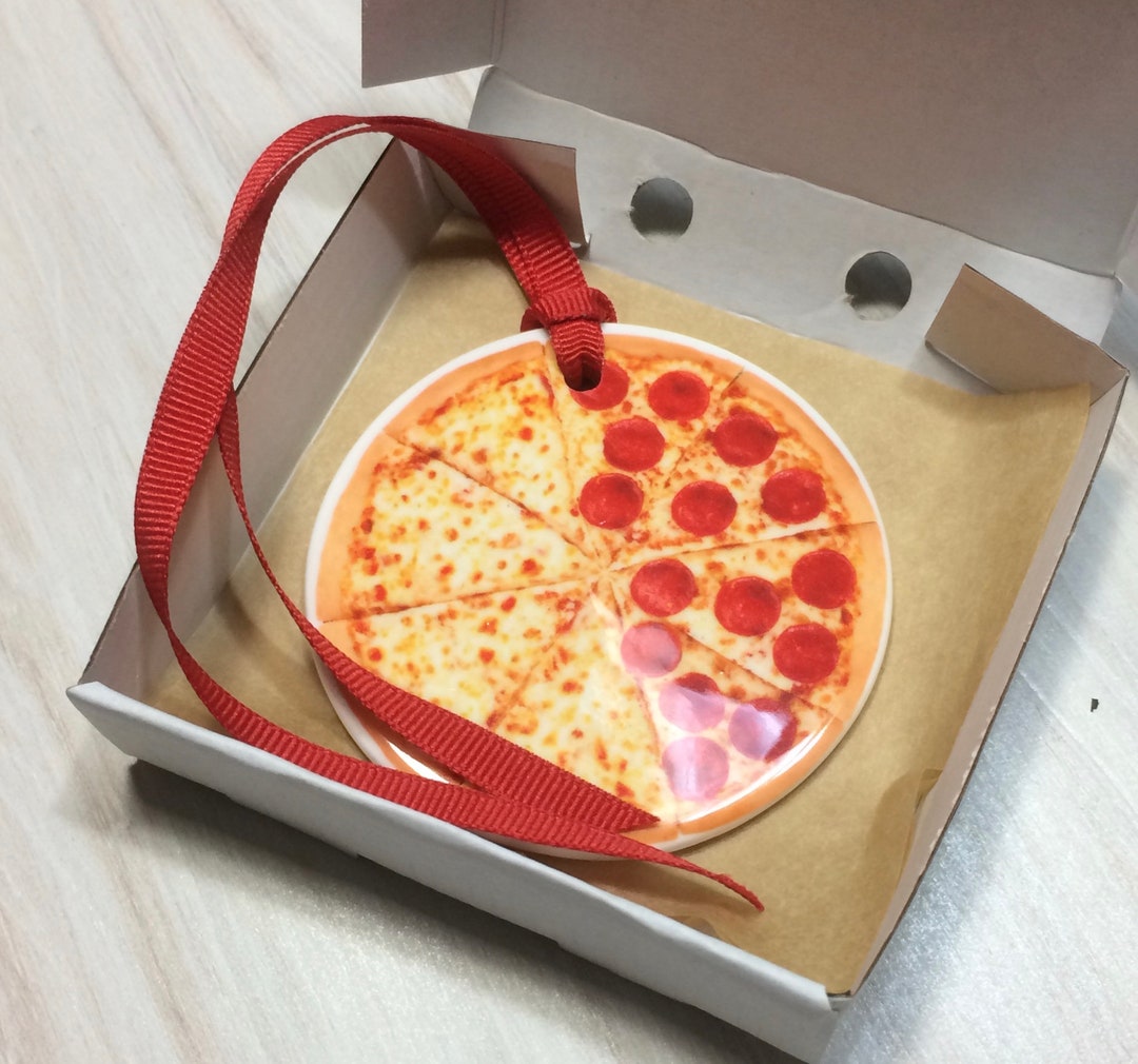 Mini Pizza Box Only Mini Pizza Gift Box Add on Gift Box Small Pizza Box Ornament Gift Box White