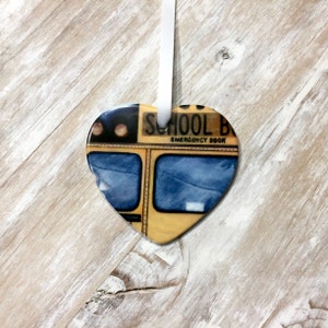 School Bus Ornament Personalized | Bus Driver Gift | Christmas Ornament  School Bus Art Print