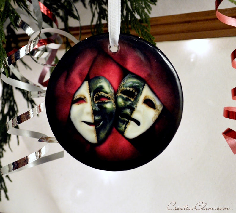 Comedy Tragedy Masks Theater Drama Thespian Ornament Drama | Etsy