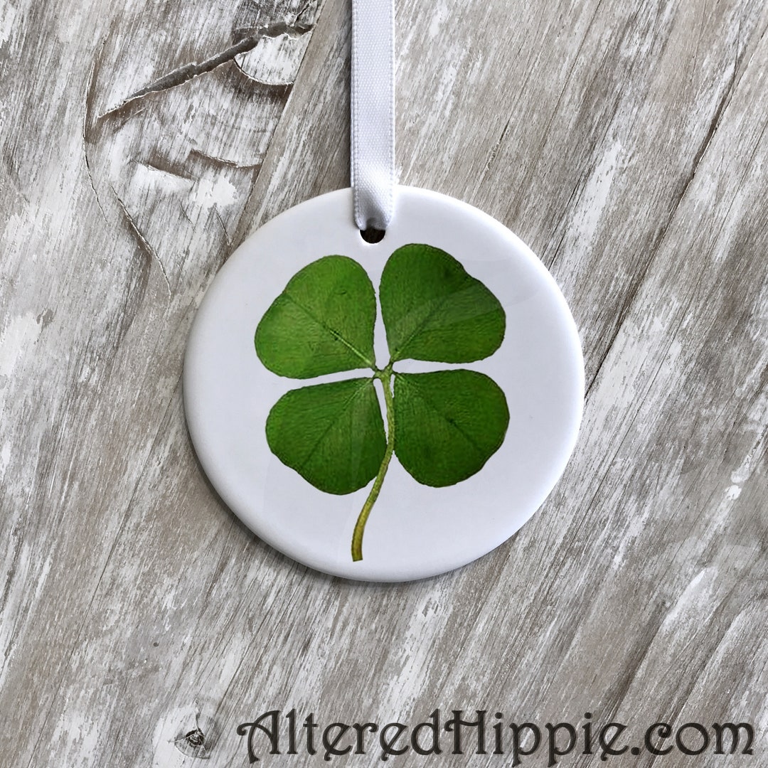 Four Leaf Clover Ornament Irish Christmas Ornaments Shamrock 4 Leaf Clover Ireland Pride