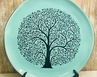 Unique Decorative Plate | Hanging Wall Plate | Tree of life Drawing | Bedroom Wall Decor | Wall hanger | Display Plates