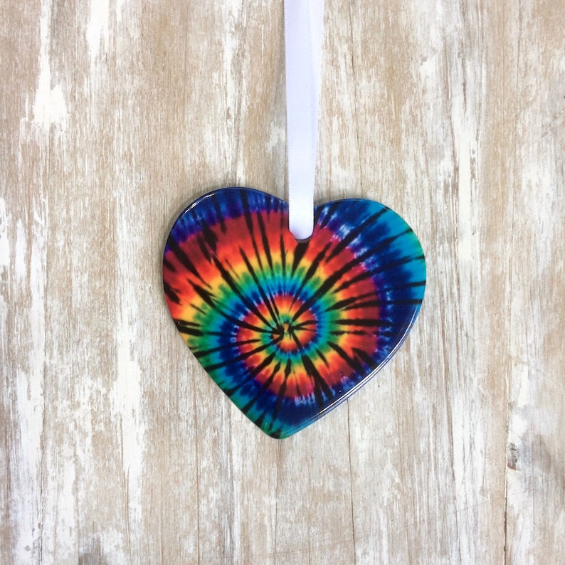 Hippy Christmas Tie dye Ornaments Personalized Tie dye Christmas Stocking Rainbow Tie dye Colorful Christmas Tree Ornaments Boho Gifts