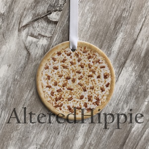 Sausage Pizza Christmas Ornament | Pizza Night Food Ornaments | Cheesey Pizza Ornament | Thin Crust Pizza | Custom Pizza Lover Gift