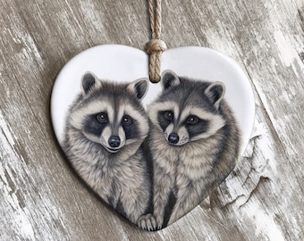 Raccoon Ornament | Raccoon Christmas Ornaments | Woodland Ornaments | Stocking Stuffer | Personalized | Woodland Animals Ornaments | custom