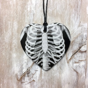 Ribcage Anatomy Art Ornament | Medical School Graduation Gift | Gothic Christmas Ornament
