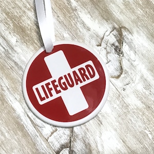 Lifeguard Ornament Personalized | Swimmer Ornament | Swimming | Swim Mom Swim Team Coach Gift | Life Guard Christmas Ornaments