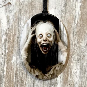 Weird Ornaments | Weird Stuff | Horror Halloween Decor Indoor Decorations | Ceramic Christmas Ornament | Spooky Gift Basket | Zombie Head
