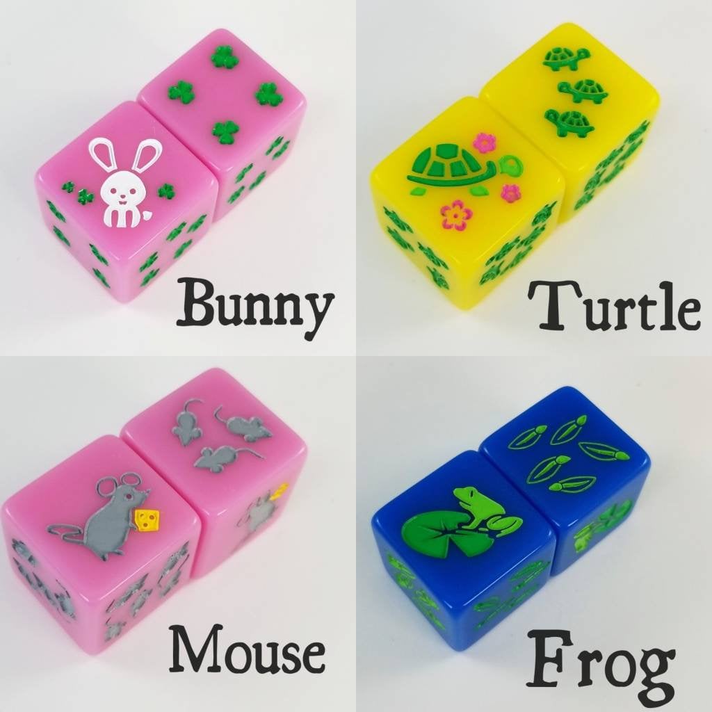 Animal Dice - Dice sets of Two, Four or Six - Mix and Match