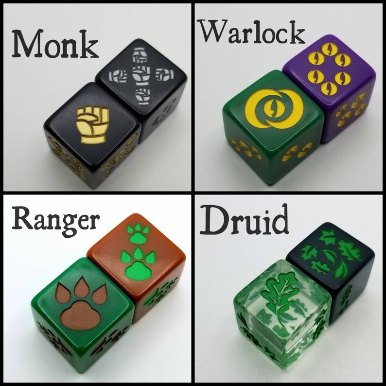 Custom Class Dice With Personalized / Custom Side / One D6 RPG Dice image 5