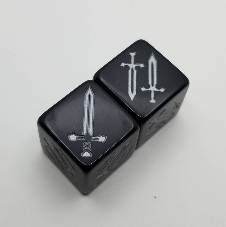 Sword Dice / Set of 2 / D6 RPG D&D Dungeons and Dragons Etsy