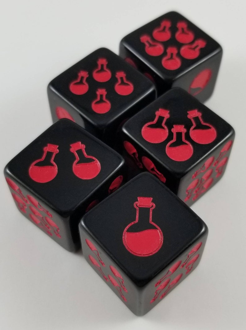 Bottle Dice / Set of 2 / D6 Potion Magic Dnd Etsy