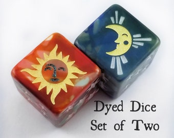 Set of Dyed D6 Dice - 19mm