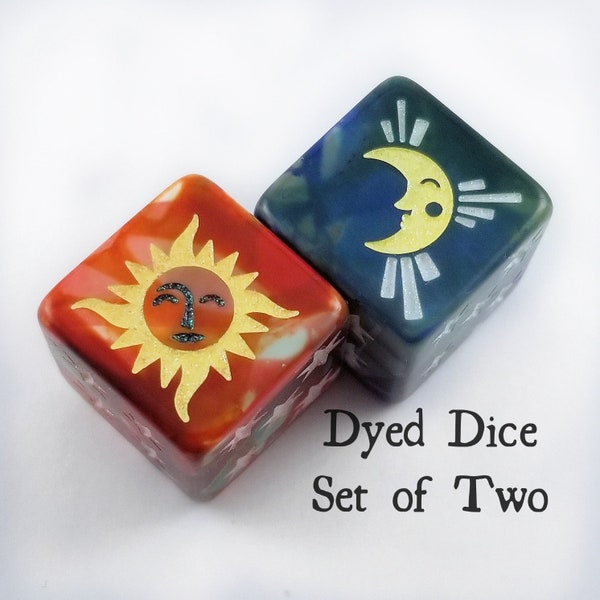 Set of Dyed D6 Dice - 19mm