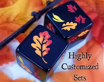 Set of Highly Customized D6 Dice - Pre-made and Ready to Ship!