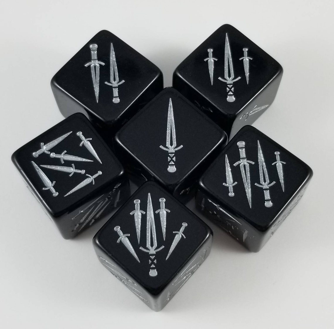 Dagger Dice / Set of 2 / D6 RPG D&D Dungeons and Dragons Etsy