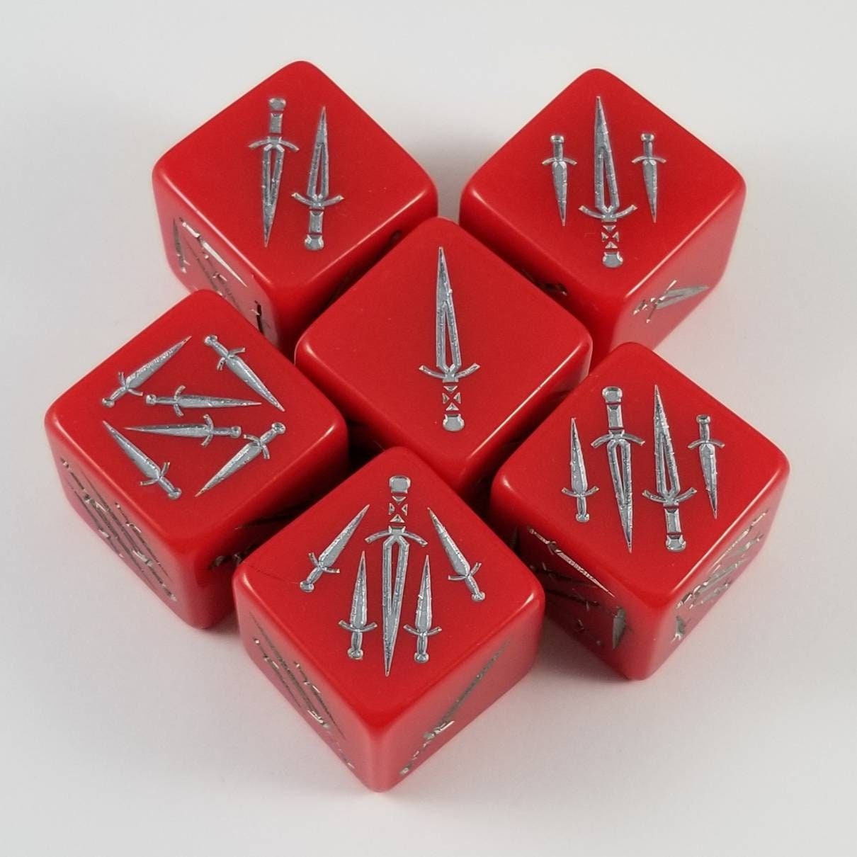 Dagger Dice / Set of 2 / D6 - RPG, Rogue Class