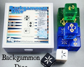 Backgammon Dice- Backgammon Game, Travel Backgammon, Pocket Backgammon