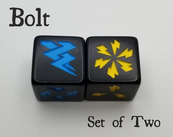 Bolt Dice / 2er Set / W6 - RPG, Magier, Blitz