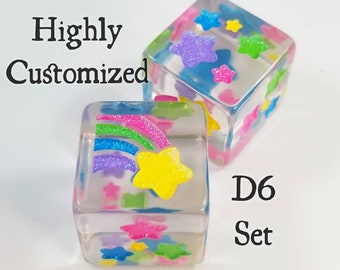 Juego de dados D6 altamente personalizados - Tú eliges los colores - Encargo de juego de dados
